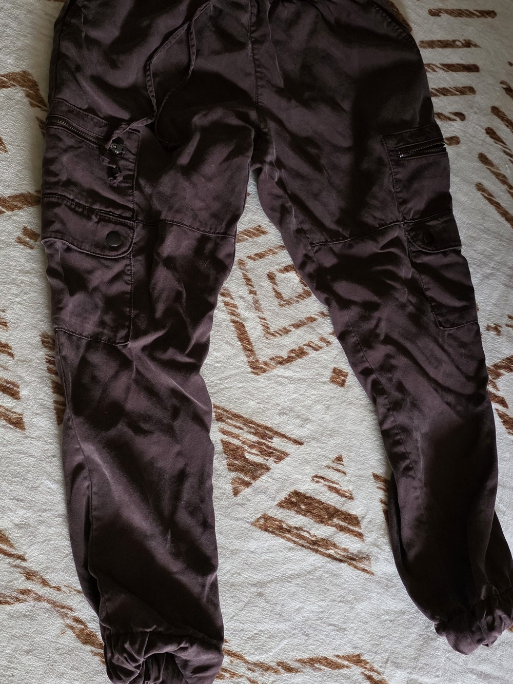 Banana Republic Women's Cargo Jumpsuit Pants in Deep Brown